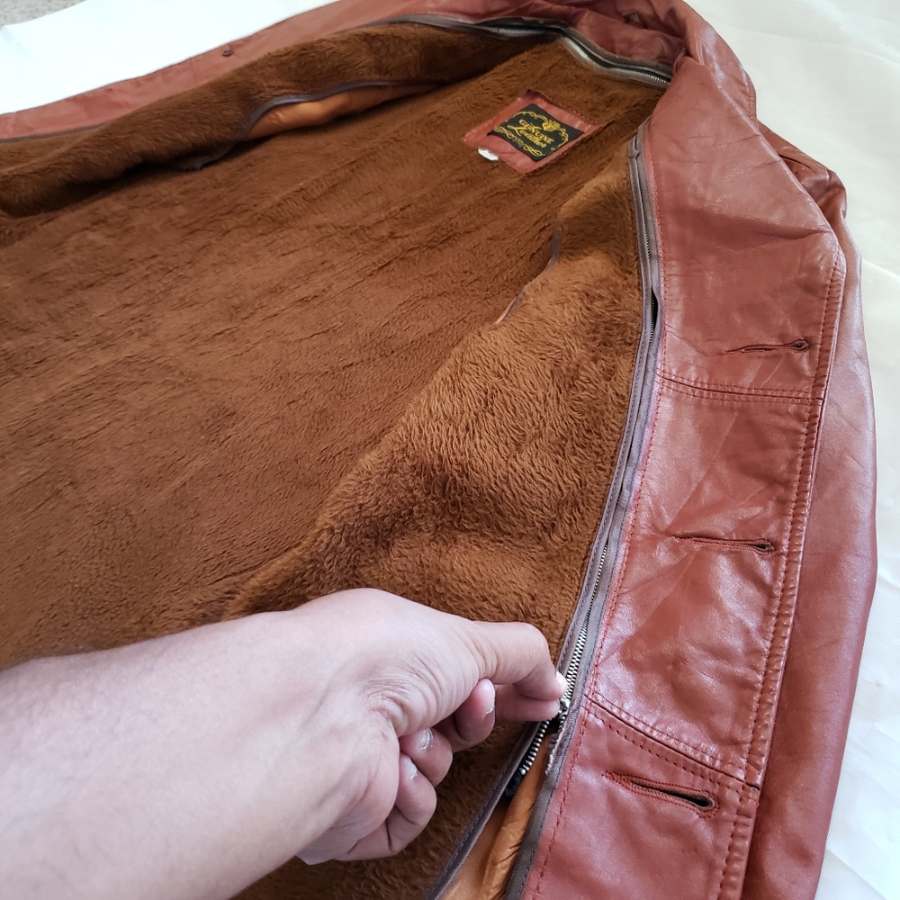 Vintage Genuine Leather Women Jacket - Picture 4 of 8